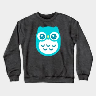 Blue Cute baby Owl Crewneck Sweatshirt